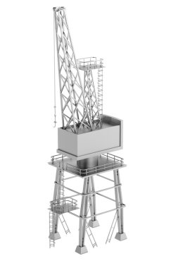 gerçekçi 3d render vinç