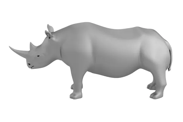 Rhino의 현실적인 3d 렌더링 — 스톡 사진