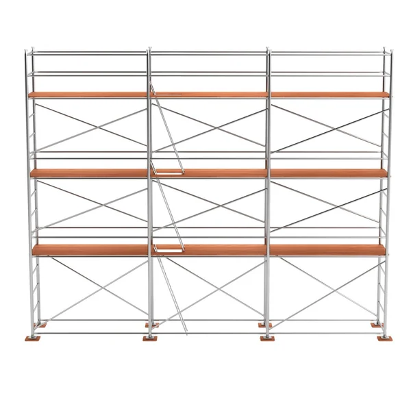 真实的 3d 渲染的脚手架 — 图库照片
