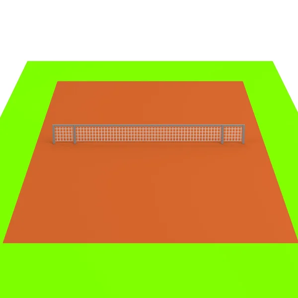 Realistische 3d render van tennisveld — Stockfoto