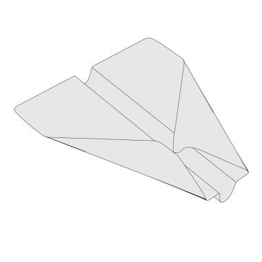 origami uçak çizgi film resim
