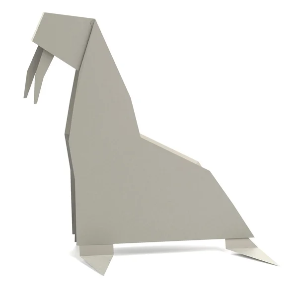 Realistische 3D-Darstellung von Origami — Stockfoto