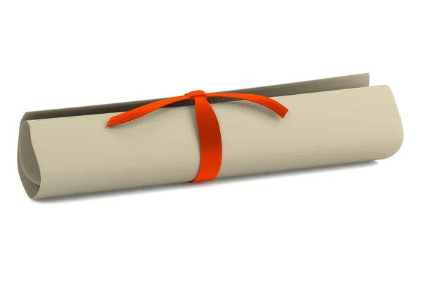 Realistic 3d render of scroll — Stock Photo, Image