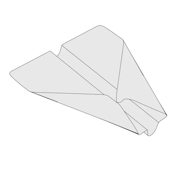 Cartoon-Bild von Origami-Flugzeug — Stockfoto