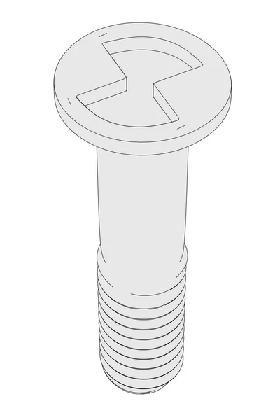 Cartooon image of classic screw — Stock Photo, Image