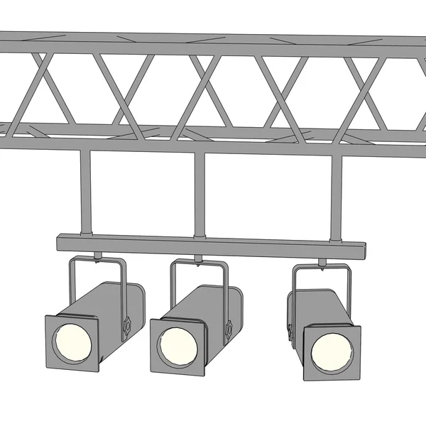 Cartoon image of stage light — Stock Photo, Image