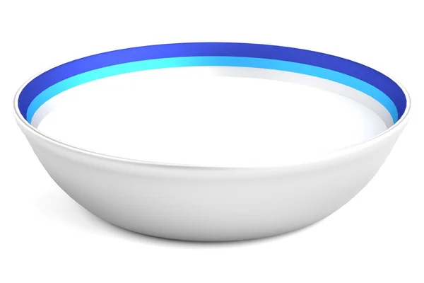 Realistic 3d render of bowl with milk — Stock Photo, Image