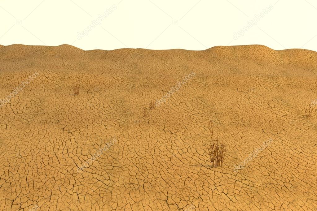 Realistic 3d render of desert