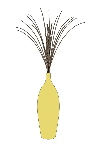 Cartoon illustration of vase with decoration — Stock Photo, Image