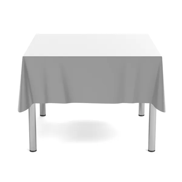 Rendering realistico 3d della tavola con tovaglia — Foto Stock
