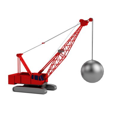 gerçekçi 3d render imha vinç