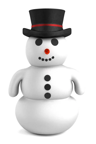 Realistische 3D Render van Snowman — Stockfoto