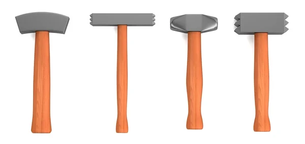 Realistic 3d render of hammers — Stock Photo, Image