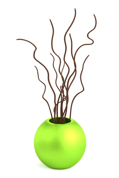 Vaso com planta morta — Fotografia de Stock