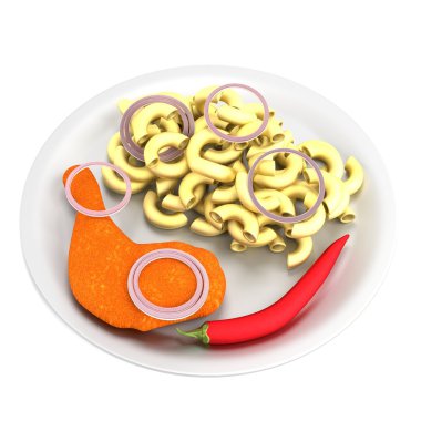 gerçekçi 3d render gıda