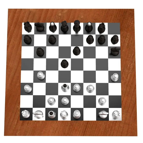 Renderização 3d realista de xadrez — Fotografia de Stock
