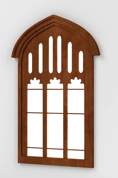 Realistic 3d render of medieval window — Stock Photo, Image