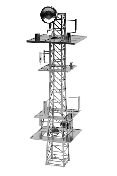 Renderização 3d realista da torre gsm — Fotografia de Stock