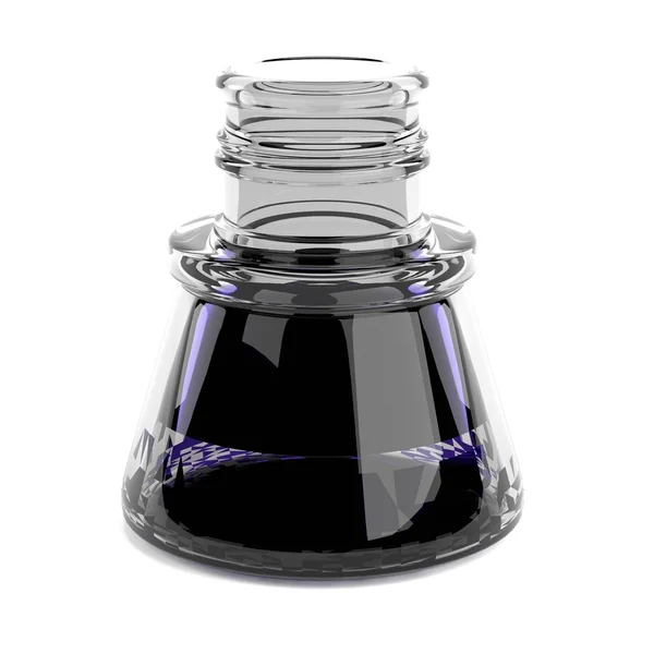 Realistic 3d render of inkpot — Stock Photo, Image