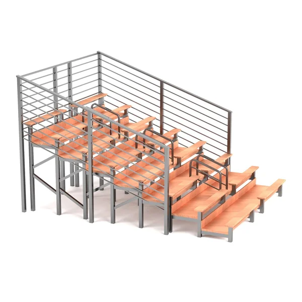 Realistic 3d render of stadium bench — Stock Photo, Image