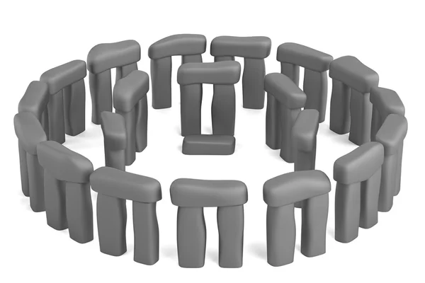 Реалистичный 3D-рендеринг Стоунхенджа — стоковое фото