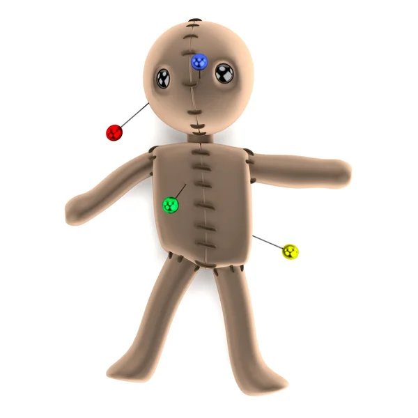 Realistico rendering 3D di bambola voodoo — Foto Stock