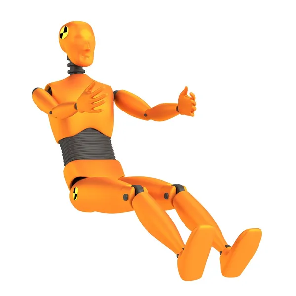 Realistic 3d render of crash dummy — Stock Photo, Image