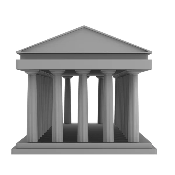 Realistic 3d render of doric temple — Stock Photo, Image