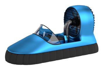 Realistic 3d render of hovercraft clipart