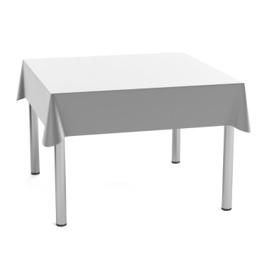 masa örtüsü ile gerçekçi 3d render