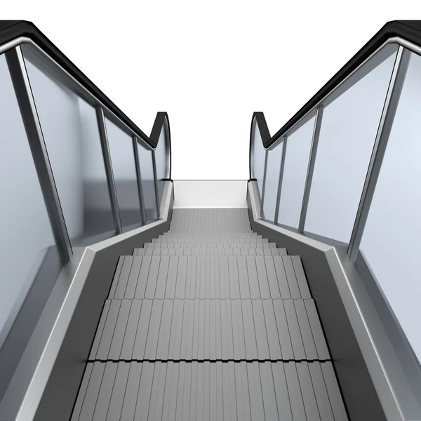 Renderização 3d realista de escada rolante — Fotografia de Stock