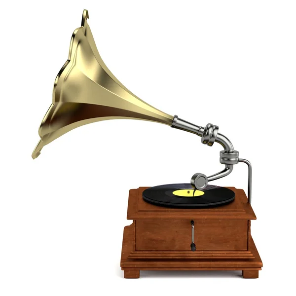 Rendering realistico 3d del grammofono — Foto Stock