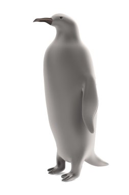 Tux gerçekçi 3d render