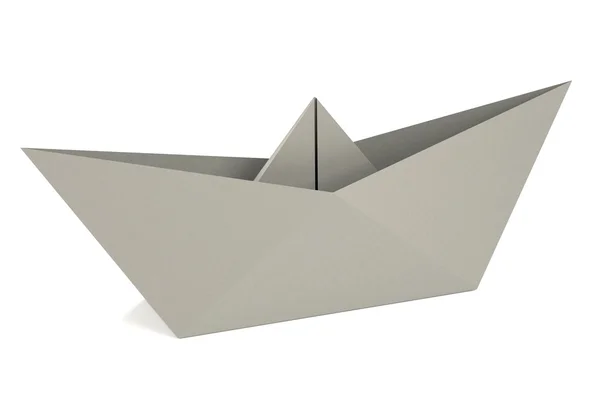 Realistic 3d render of origami ship — Stock Photo, Image