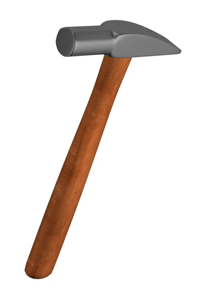 Realistische 3D-Darstellung des Hammers — Stockfoto