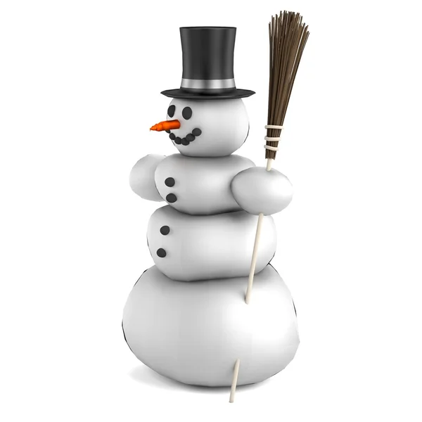 3d renderização de boneco de neve — Fotografia de Stock