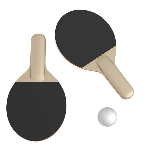 Realistische 3D-Darstellung von Tischtennis — Stockfoto