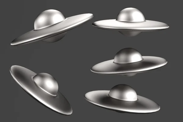 Realistisk 3d render UFO — Stockfoto