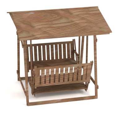 Bahçe swing gerçekçi 3d render