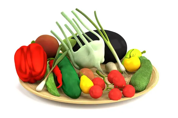 Реалістичний 3d візуалізація овочів — стокове фото
