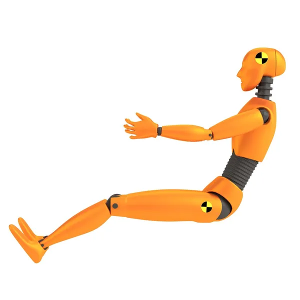 Realistic 3d render of crash dummy — Stock Photo, Image