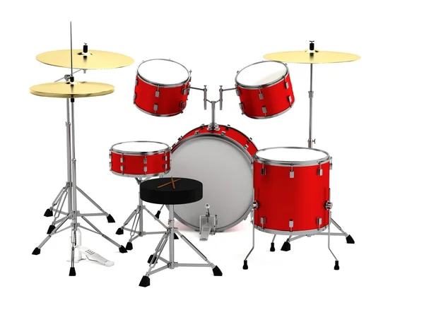 Drumset gerçekçi 3d render — Stok fotoğraf