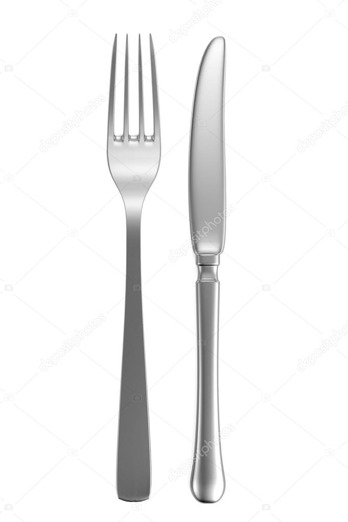 Realistic 3d render of cutlery