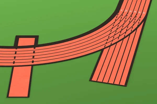 Realista 3d renderizado de pista de atletismo — Foto de Stock