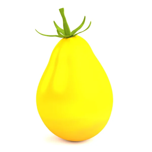 Realista 3d renderizado de tomate amarillo — Foto de Stock