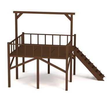 darağacı gerçekçi 3d render