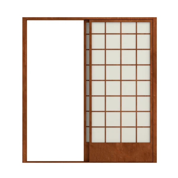 Realistic 3d render of japanese door — Stock Photo, Image