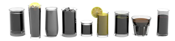 Realistic 3d render of drinks — Stock Photo, Image