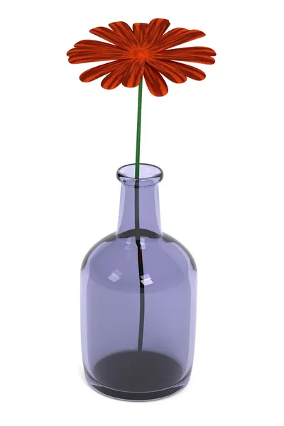 Realistické 3d činí z květin v hrnci — Stock fotografie