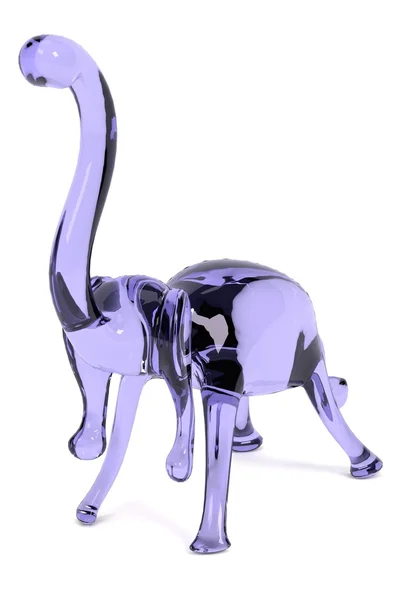 Ρεαλιστική 3d καθιστούν γυαλί ελέφαντα — Φωτογραφία Αρχείου